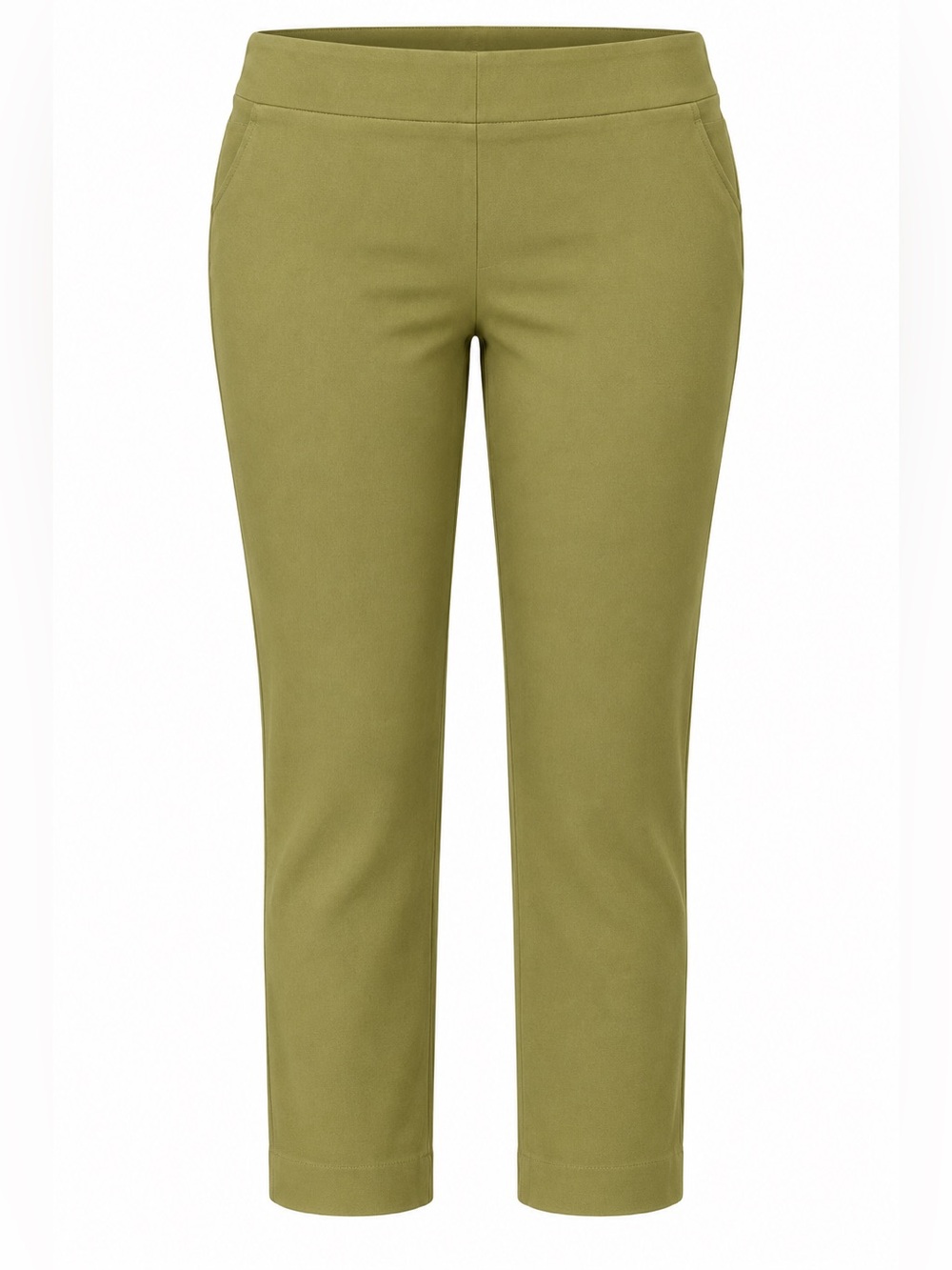 COS pea green slim leg cropped pants, size 6